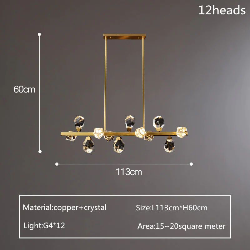 JC Nicole Crystal Linear Chandelier