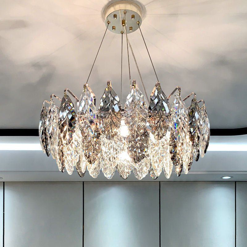 JC Luxirious Leaf Ring Chandelier 39"