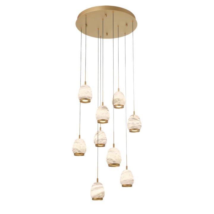 Lucidate Alabaster Round LED Chandelier