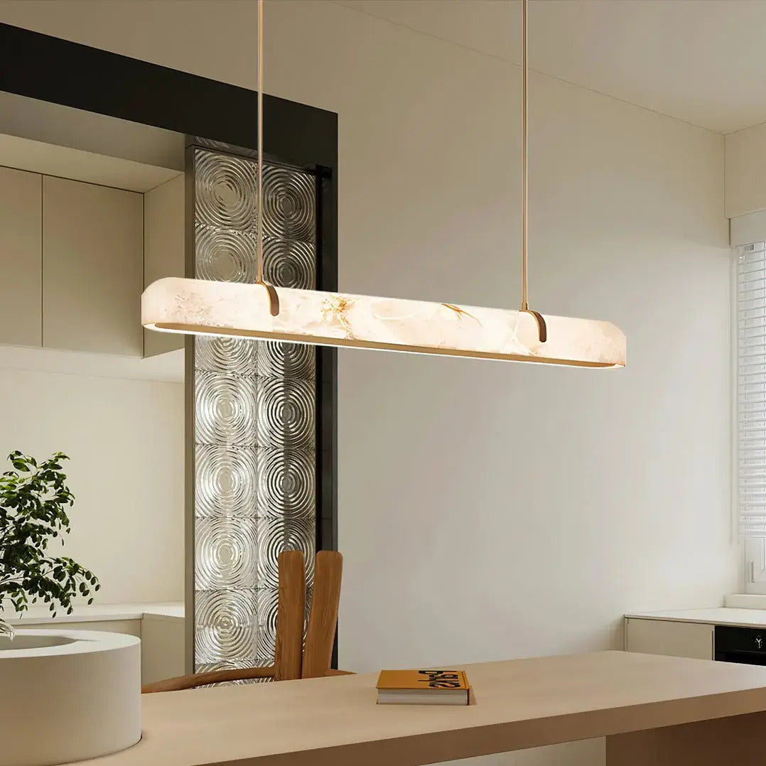 JC Linear Alabaster Chandelier