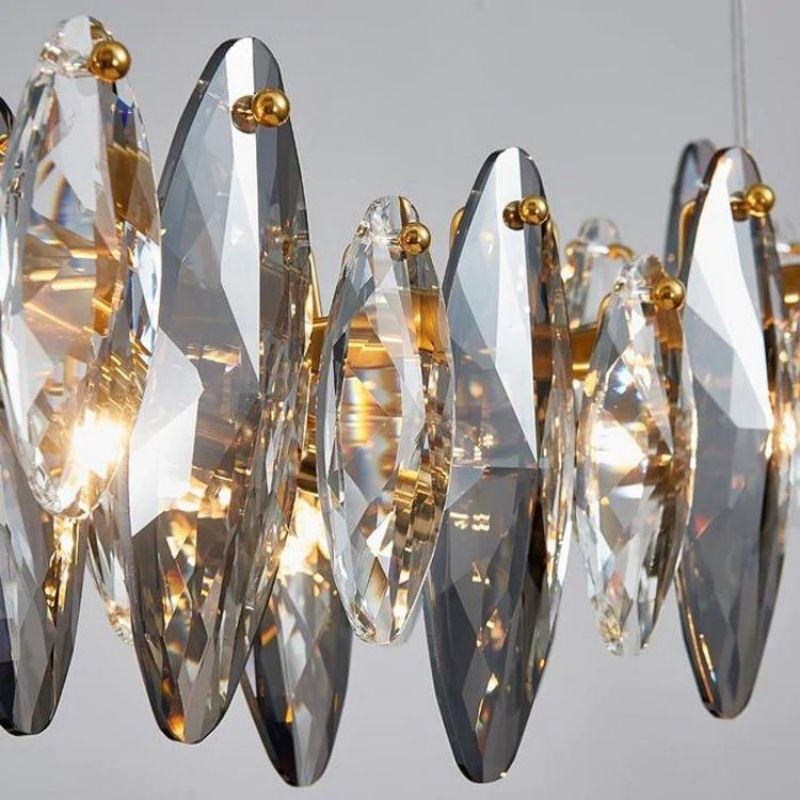 JC Luxirious Crystal Linear Chandelier L47"