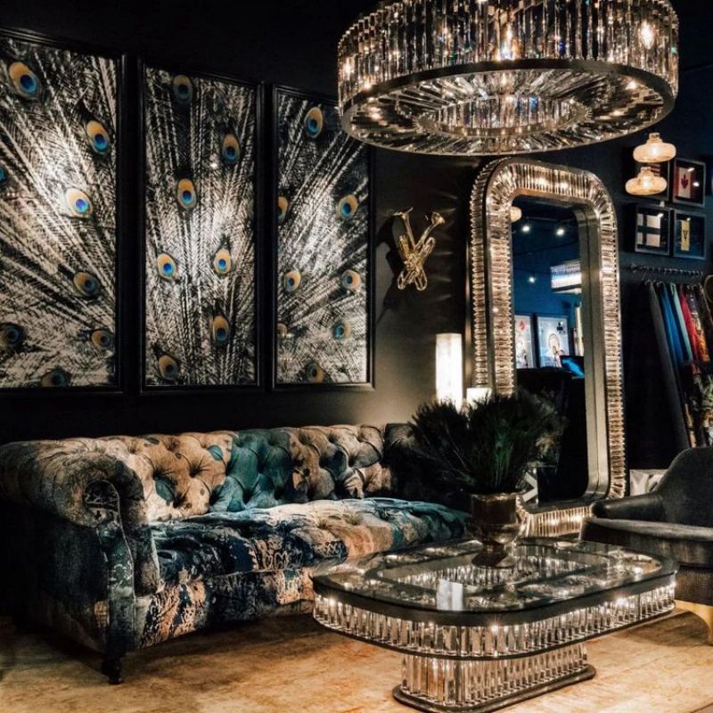 Lita Glass Round Chandelier - jchandelier