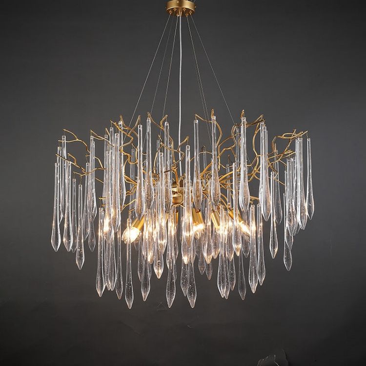 JC Aqua Round Branch Living And Dining Chandelier