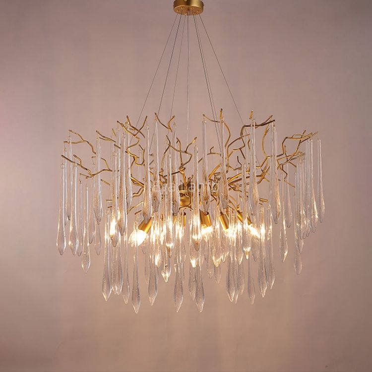 JC Aqua Round Branch Living And Dining Chandelier