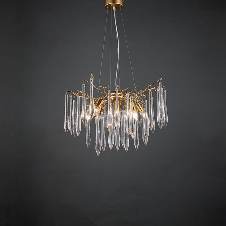 JC Aqua Round Branch Living And Dining Chandelier