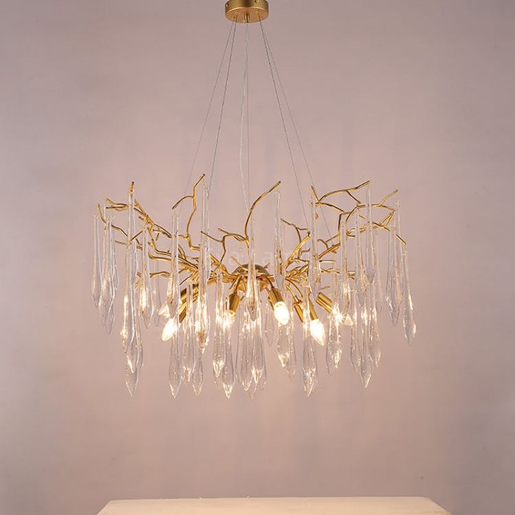 JC Aqua Round Branch Living And Dining Chandelier