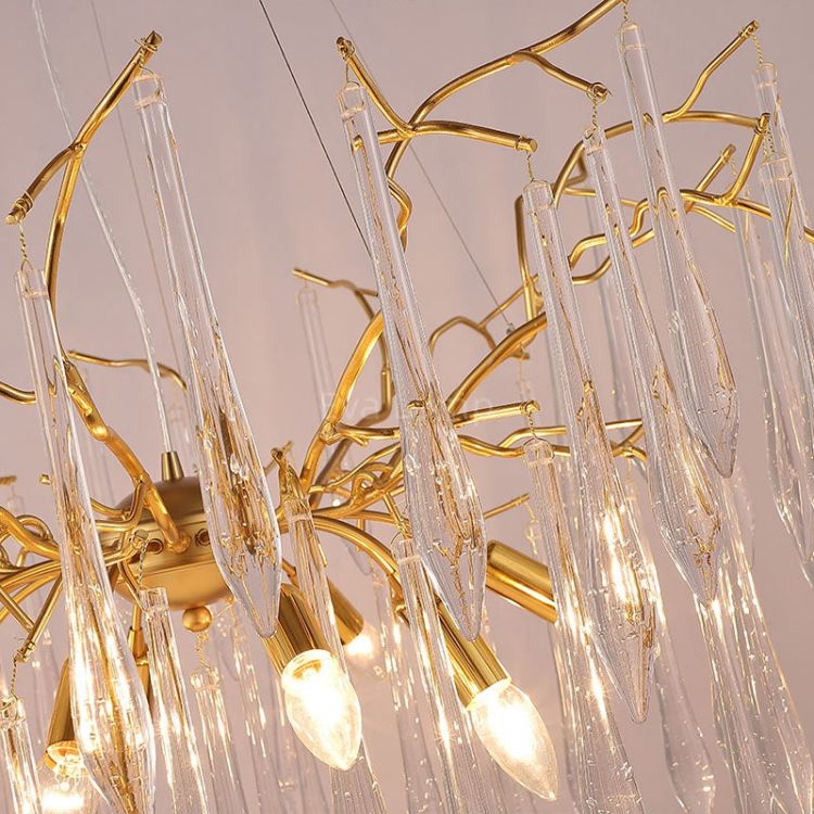 JC Aqua Round Branch Living And Dining Chandelier