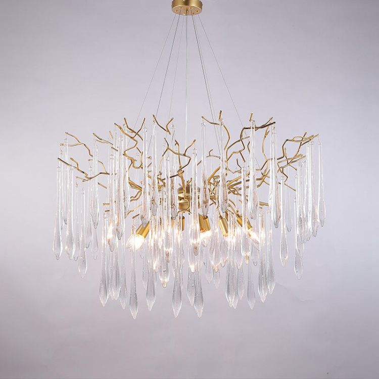JC Aqua Round Branch Living And Dining Chandelier