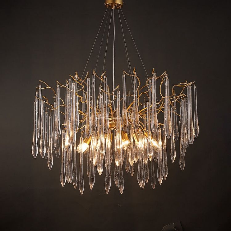 JC Aqua Round Branch Living And Dining Chandelier