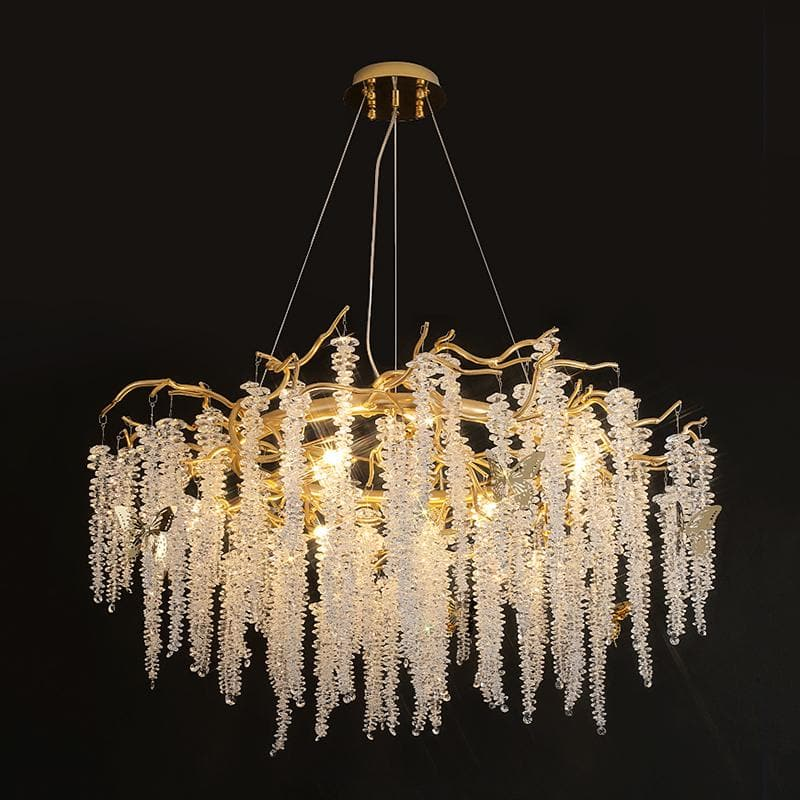 Modern Snowflake Crystal Branch Chandelier, Chandelier For Living Room