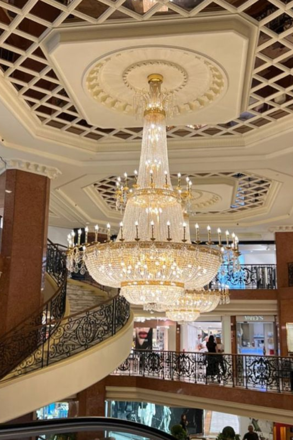 Luxury Empire Candle Lights Crystal Chandelier for High-ceiling