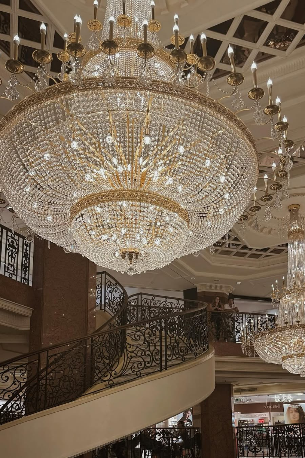 Luxury Empire Candle Lights Crystal Chandelier for High-ceiling