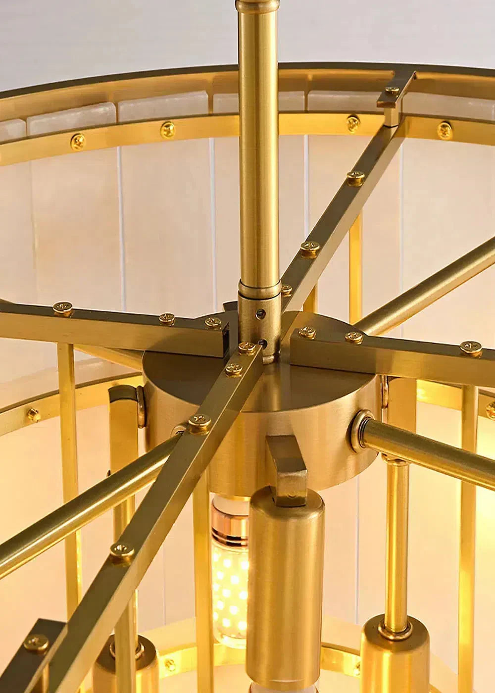 Modern Alabaster Tiered Chandelier - Merlin Lamps