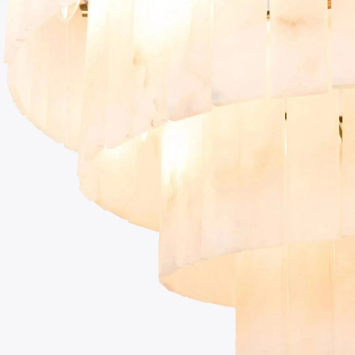 Modern Alabaster Tiered Chandelier - Merlin Lamps