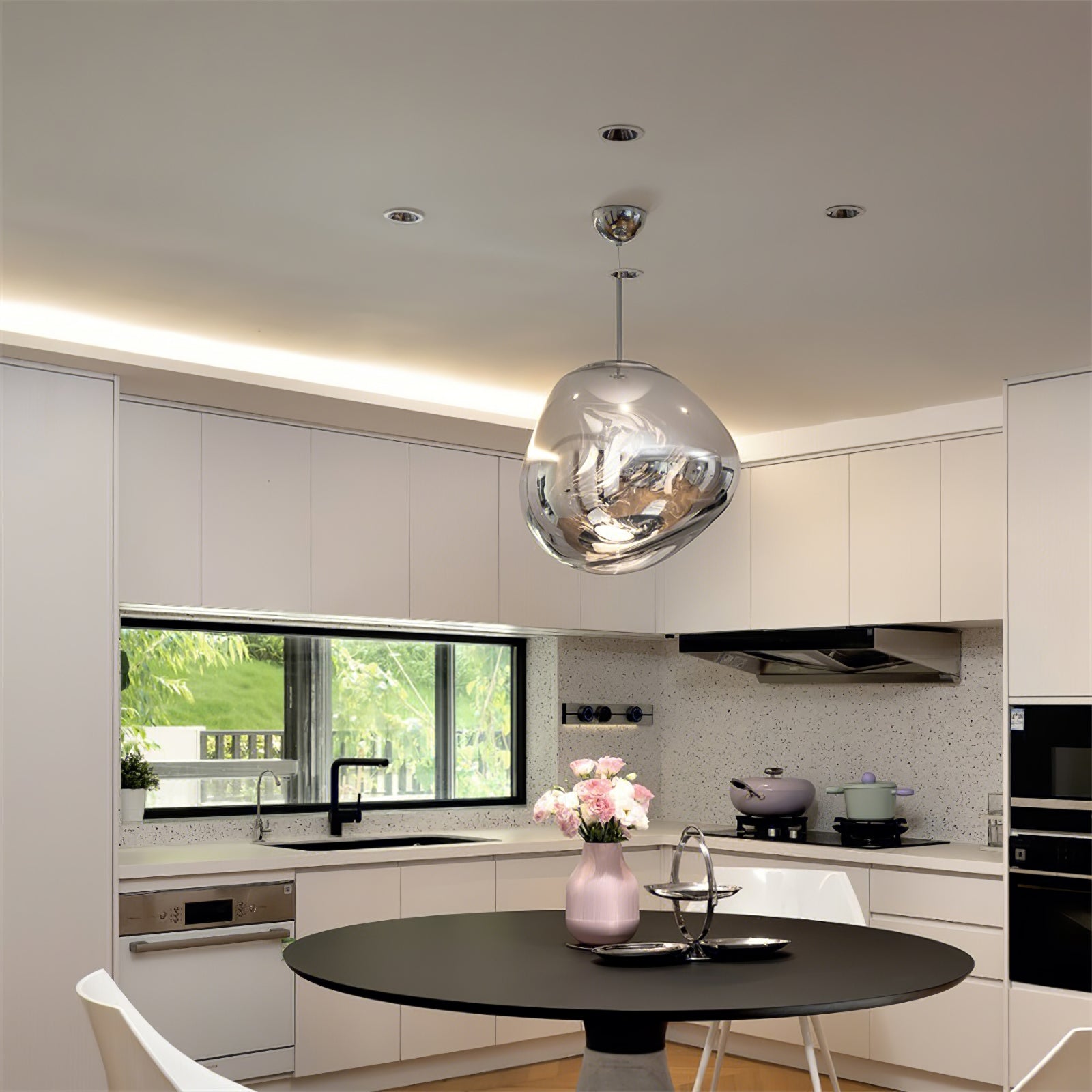 Multi Lava Round Chandelier