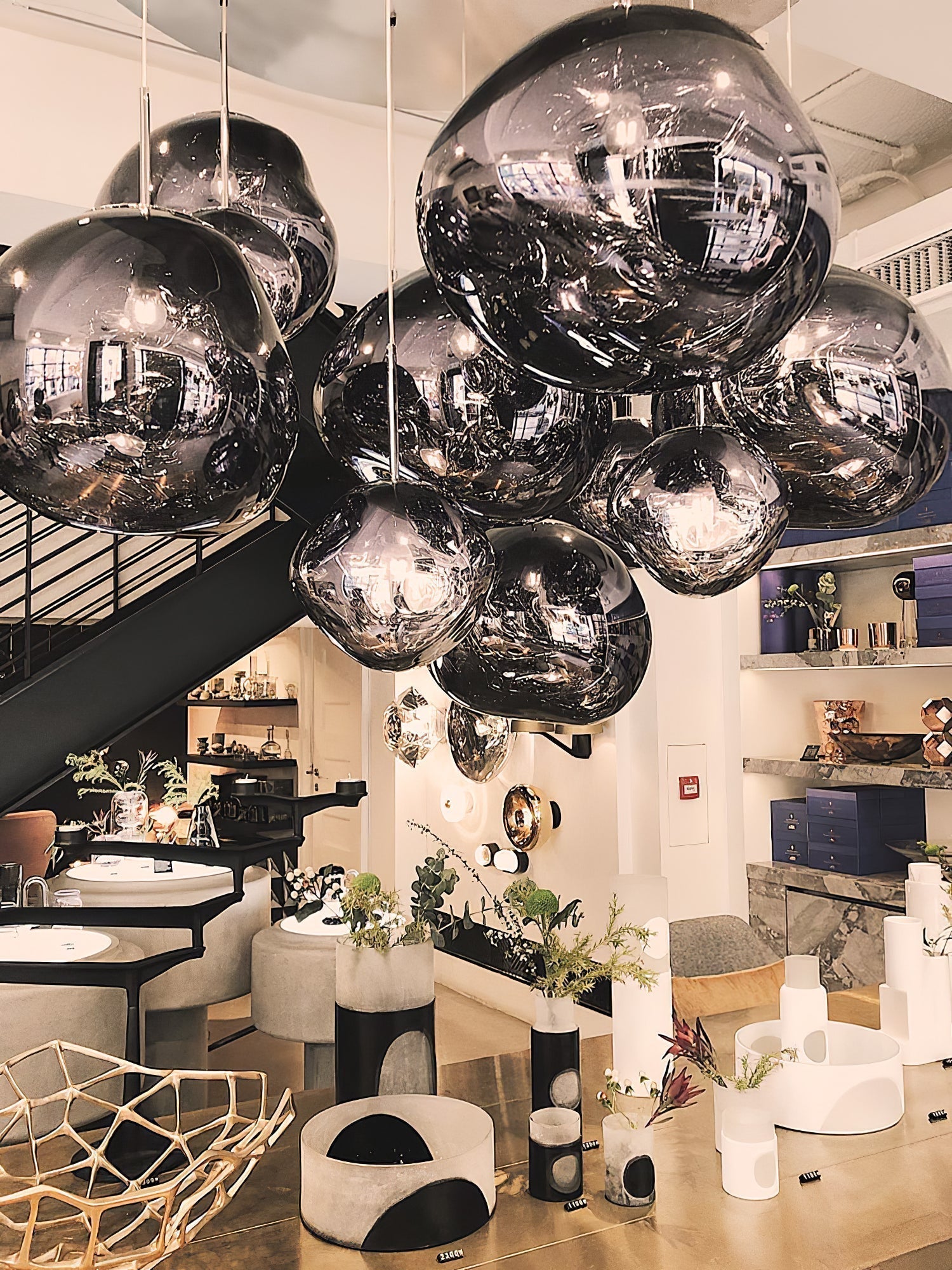 Multi Lava Round Chandelier