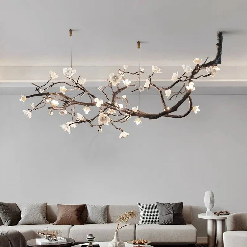 Wanos Crystal Flower Tree Branch Chandelier