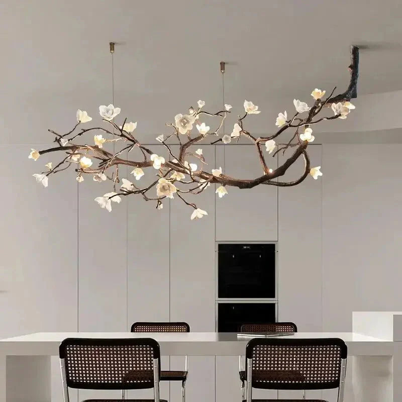 Wanos Crystal Flower Tree Branch Chandelier