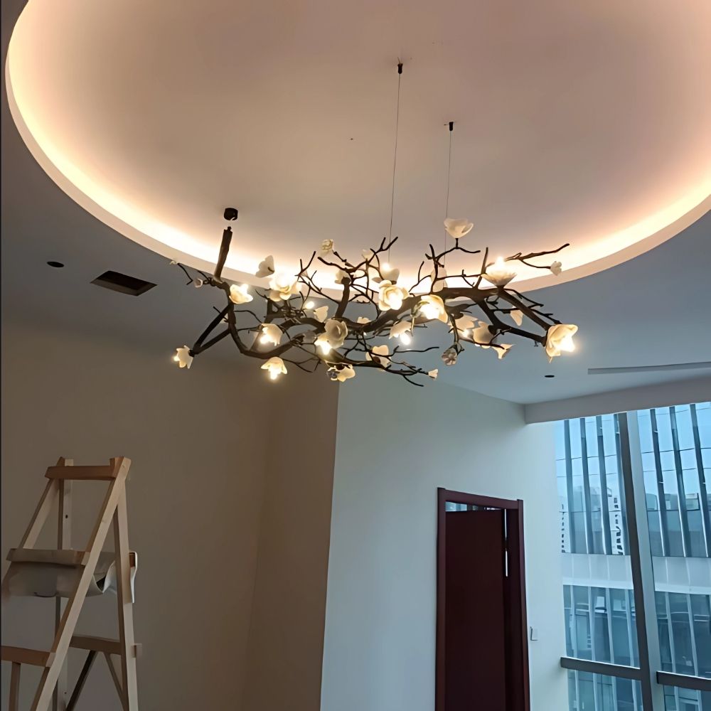 Wanos Crystal Flower Tree Branch Chandelier