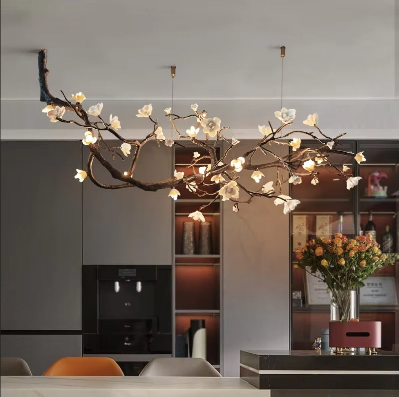 Wanos Crystal Flower Tree Branch Chandelier