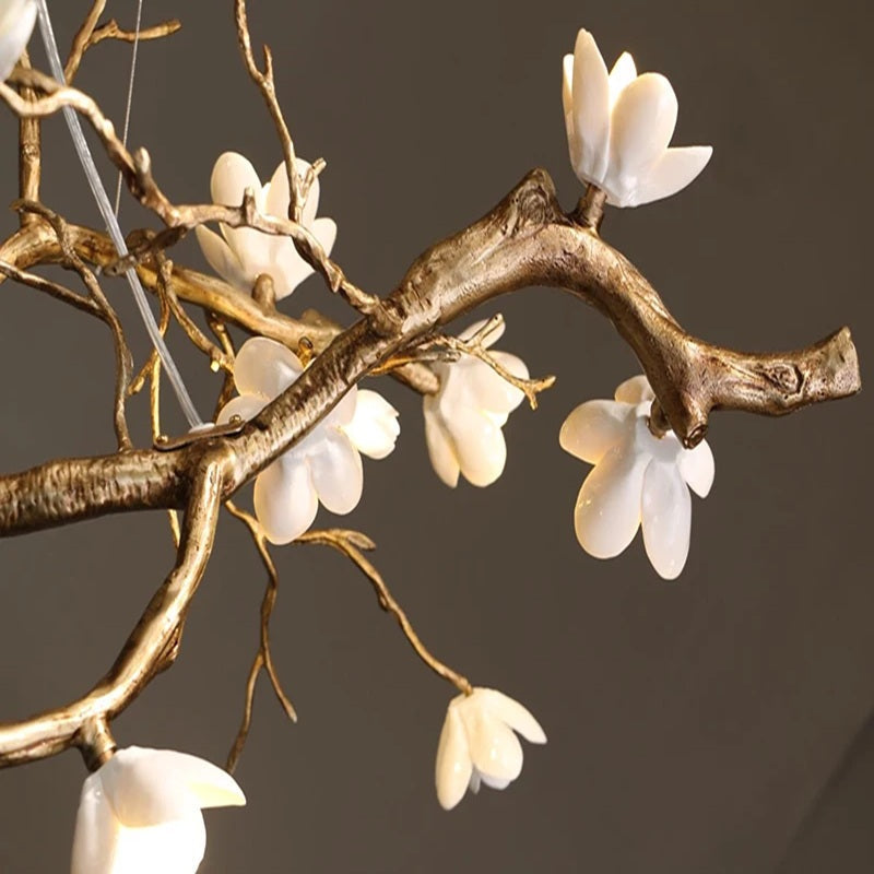 Wanos Crystal Flower Tree Branch Chandelier
