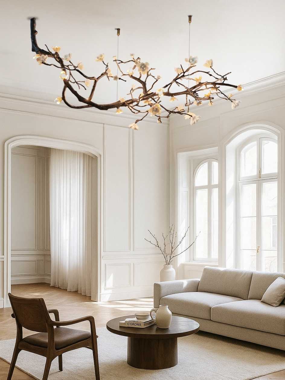 Wanos Crystal Flower Tree Branch Chandelier