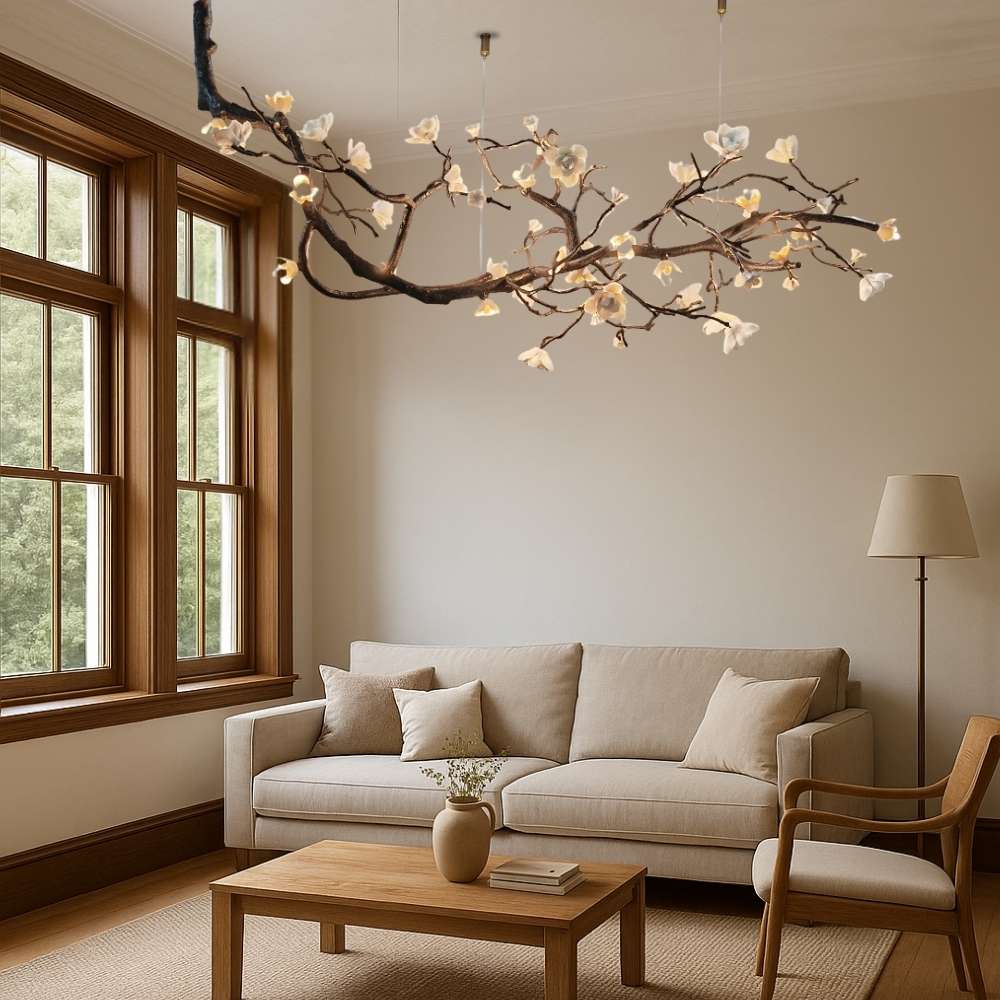 Wanos Crystal Flower Tree Branch Chandelier