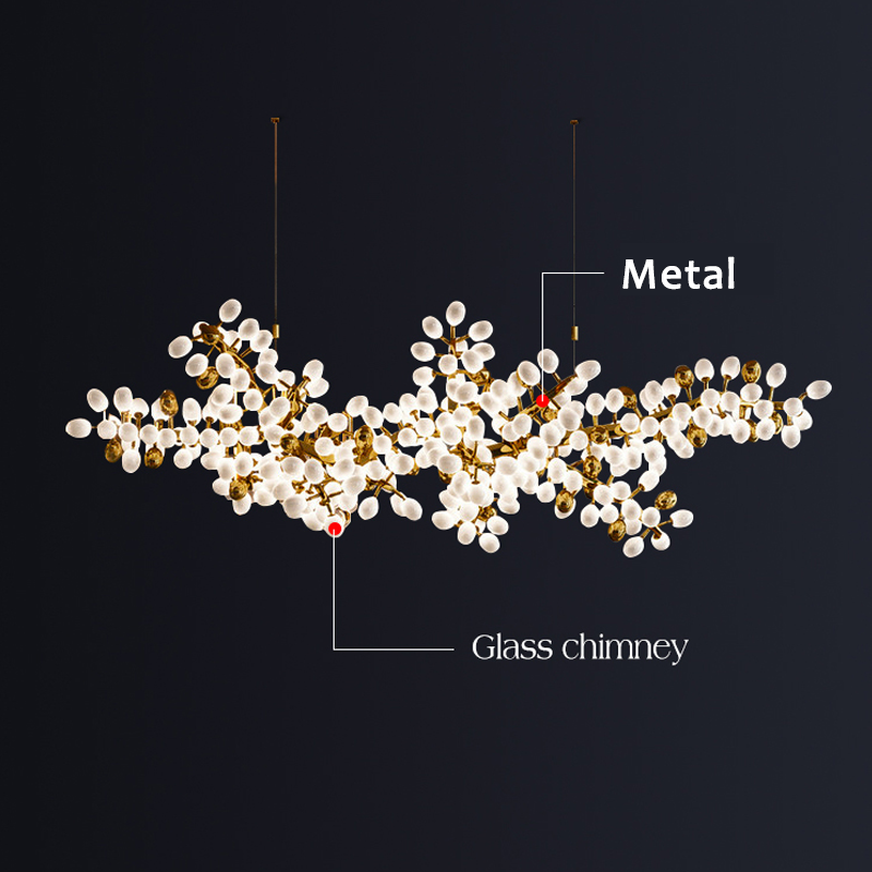 Modern Artistic Linear Elegant Grape Extra Large Chandelier - Melin Lamps