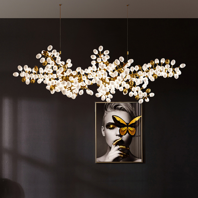 Modern Artistic Linear Elegant Grape Extra Large Chandelier - Melin Lamps