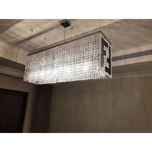 Fendi Modern Rectangular Crystal Chandelier
