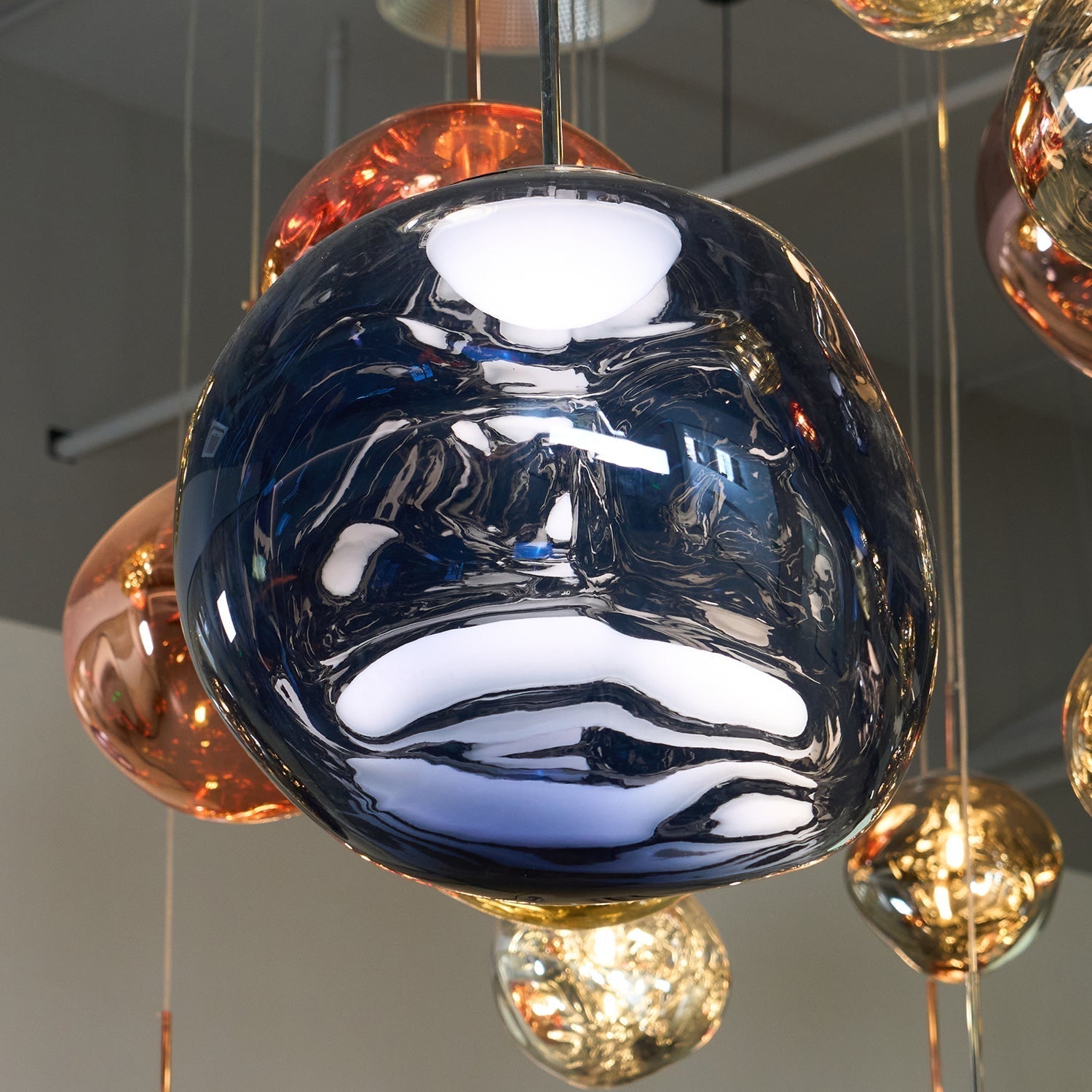 Multi Lava Round Chandelier