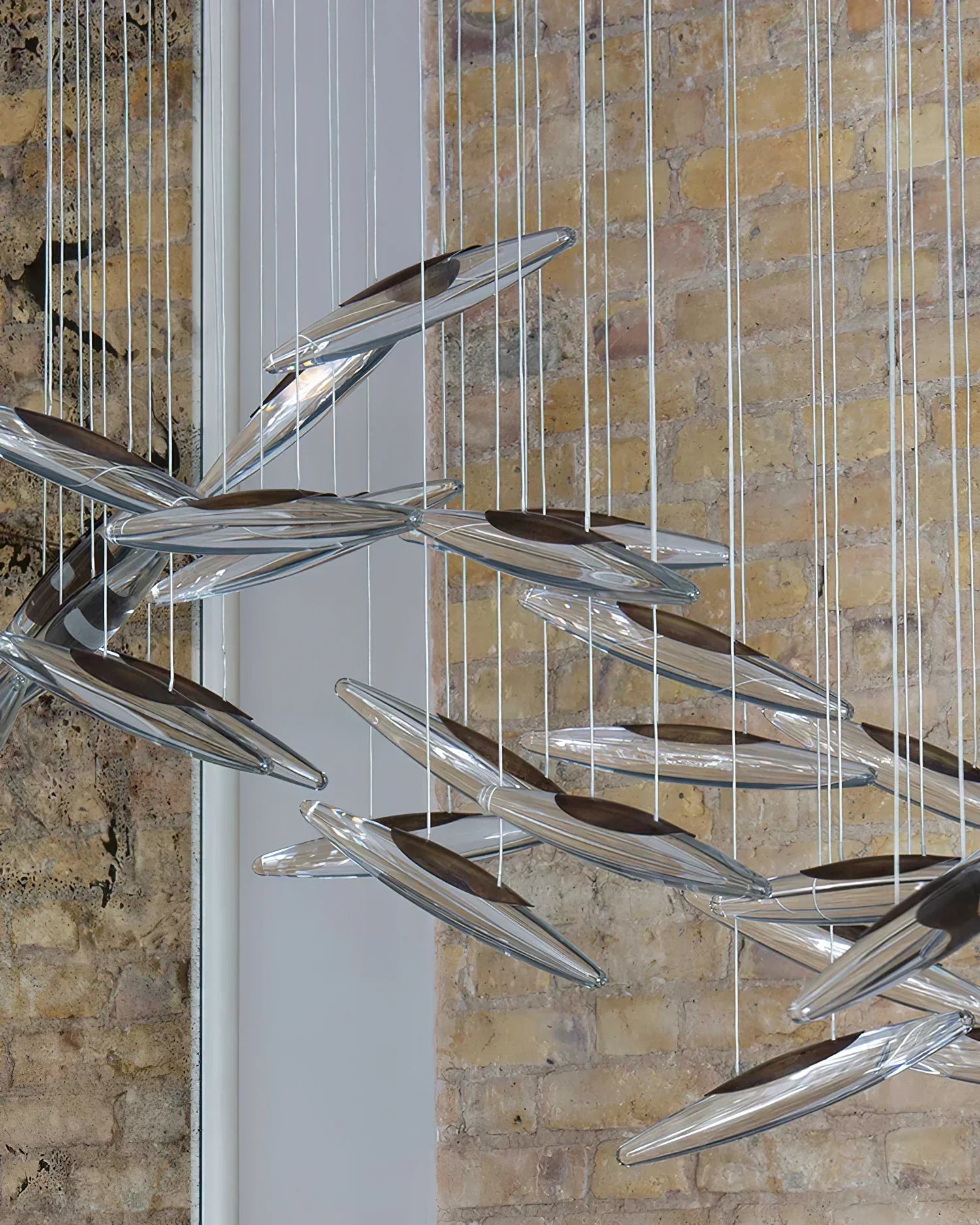 Modern Crystal Whispers LED Floating Light Fixture Artistic Chandelier for Hall