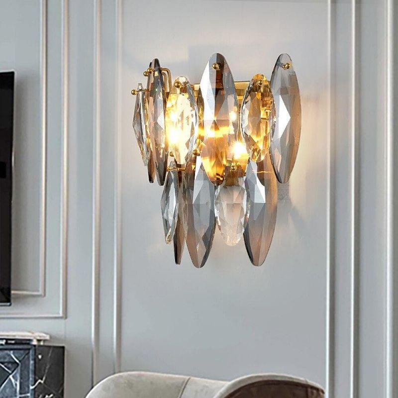 JC Nimbus Sided Hand Crystal Wall Sconce