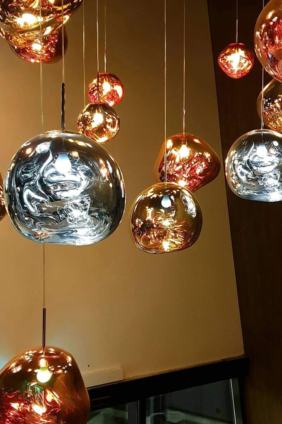 Multi Lava Round Chandelier