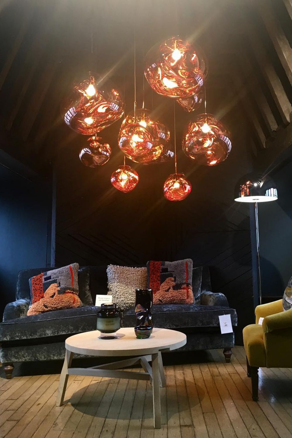 Multi Lava Round Chandelier