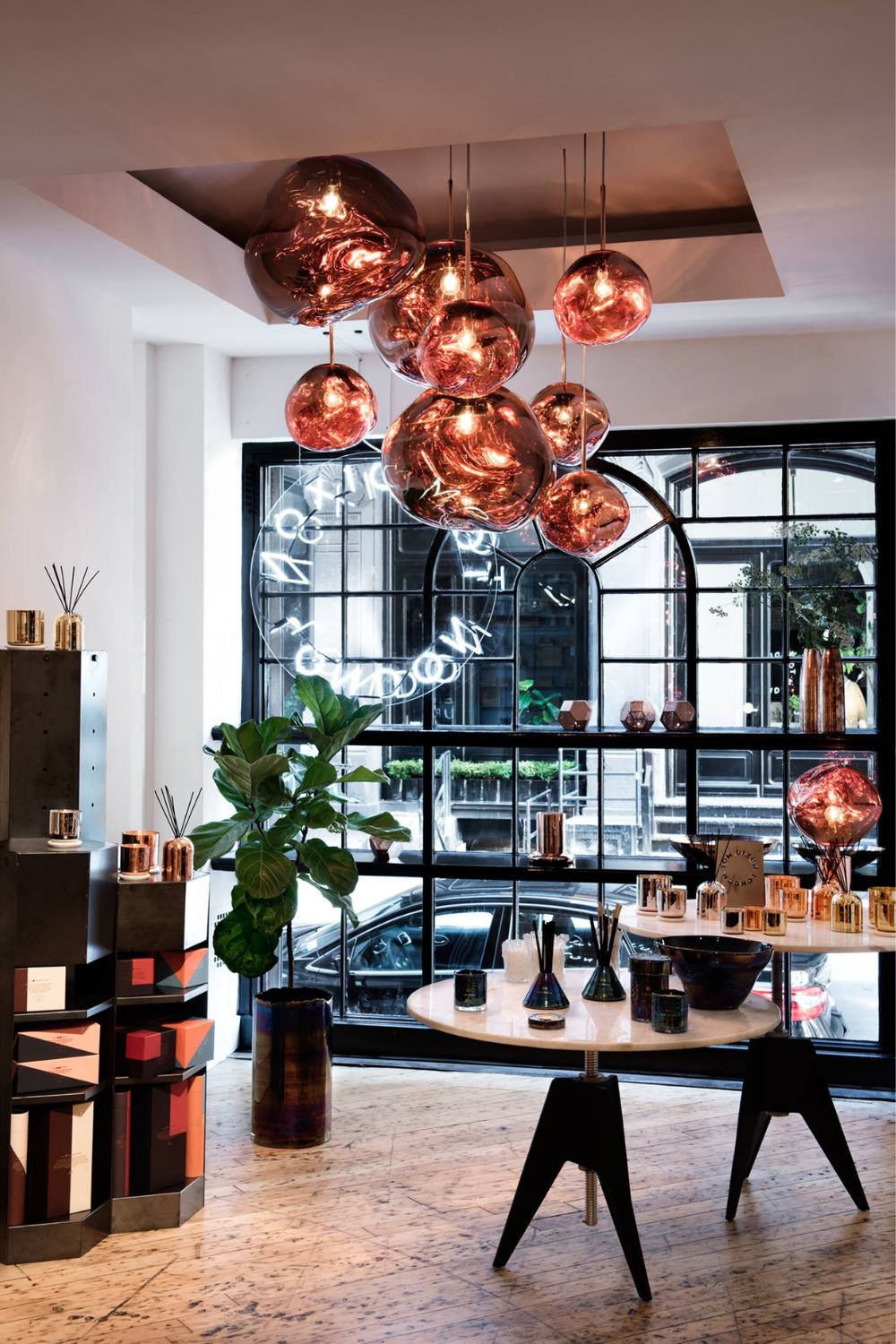 Multi Lava Round Chandelier