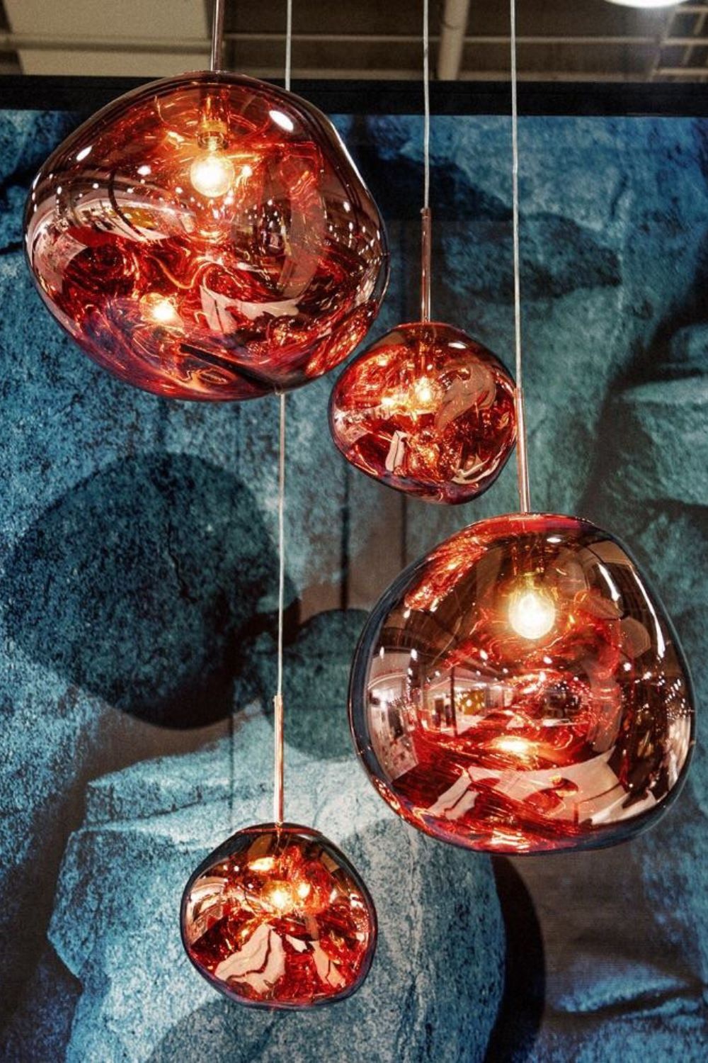 Multi Lava Round Chandelier