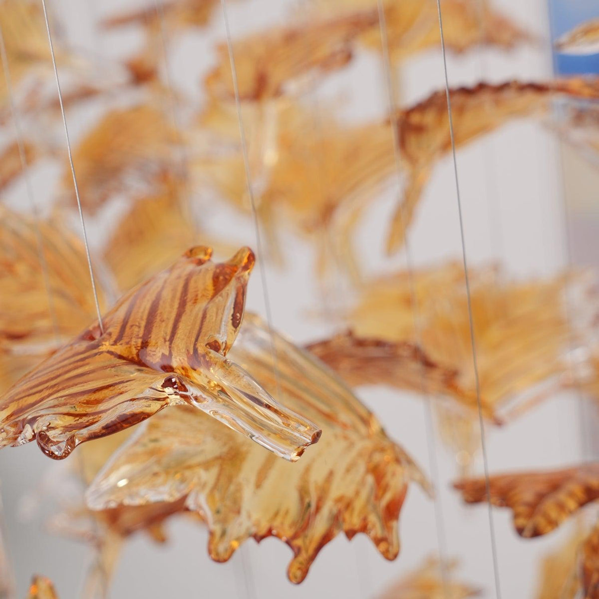 Multicolor Crystal Spiral Maple Leaf Chandelier