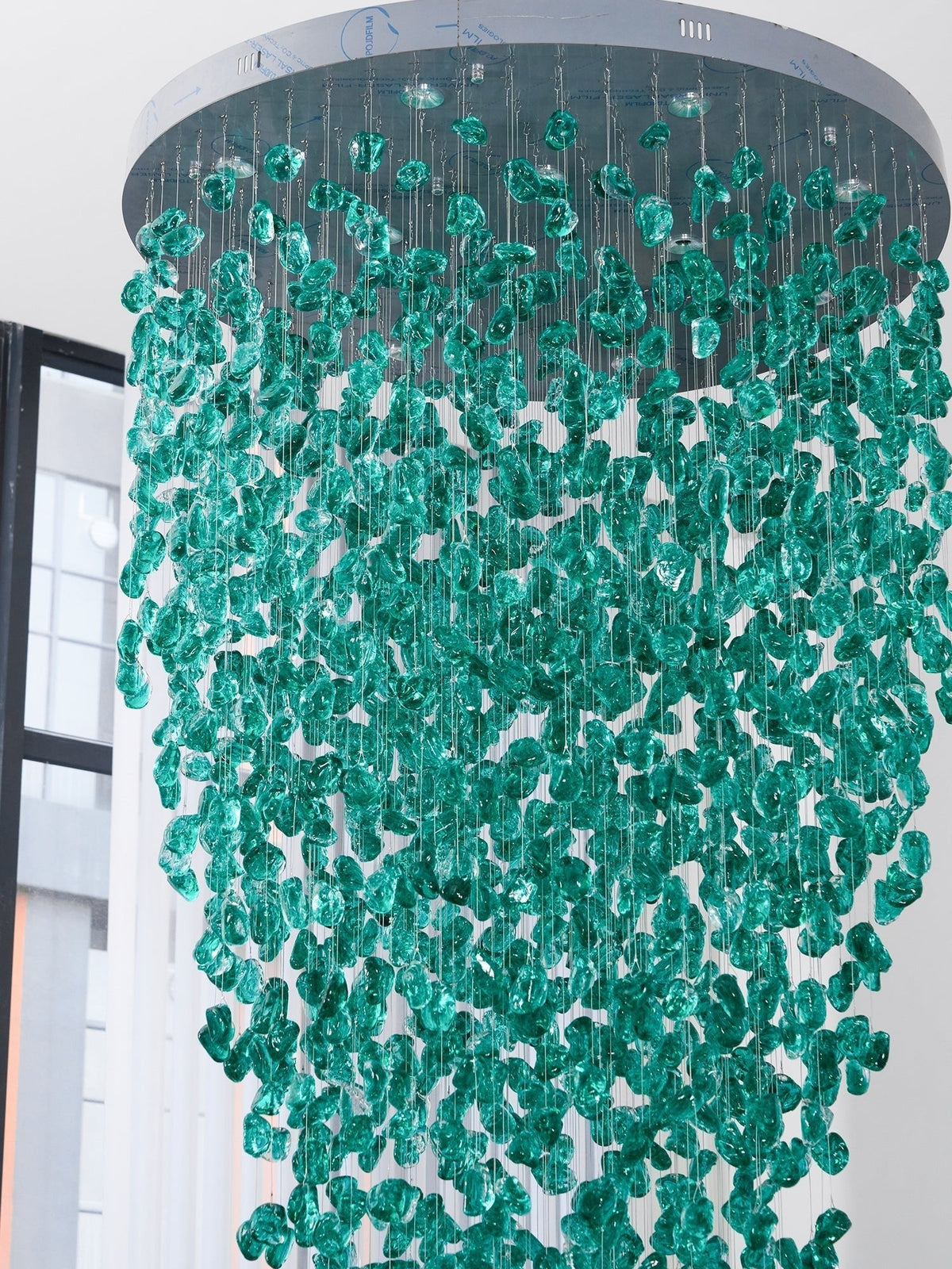 Crystal Stone Crystal Spiral Chandelier