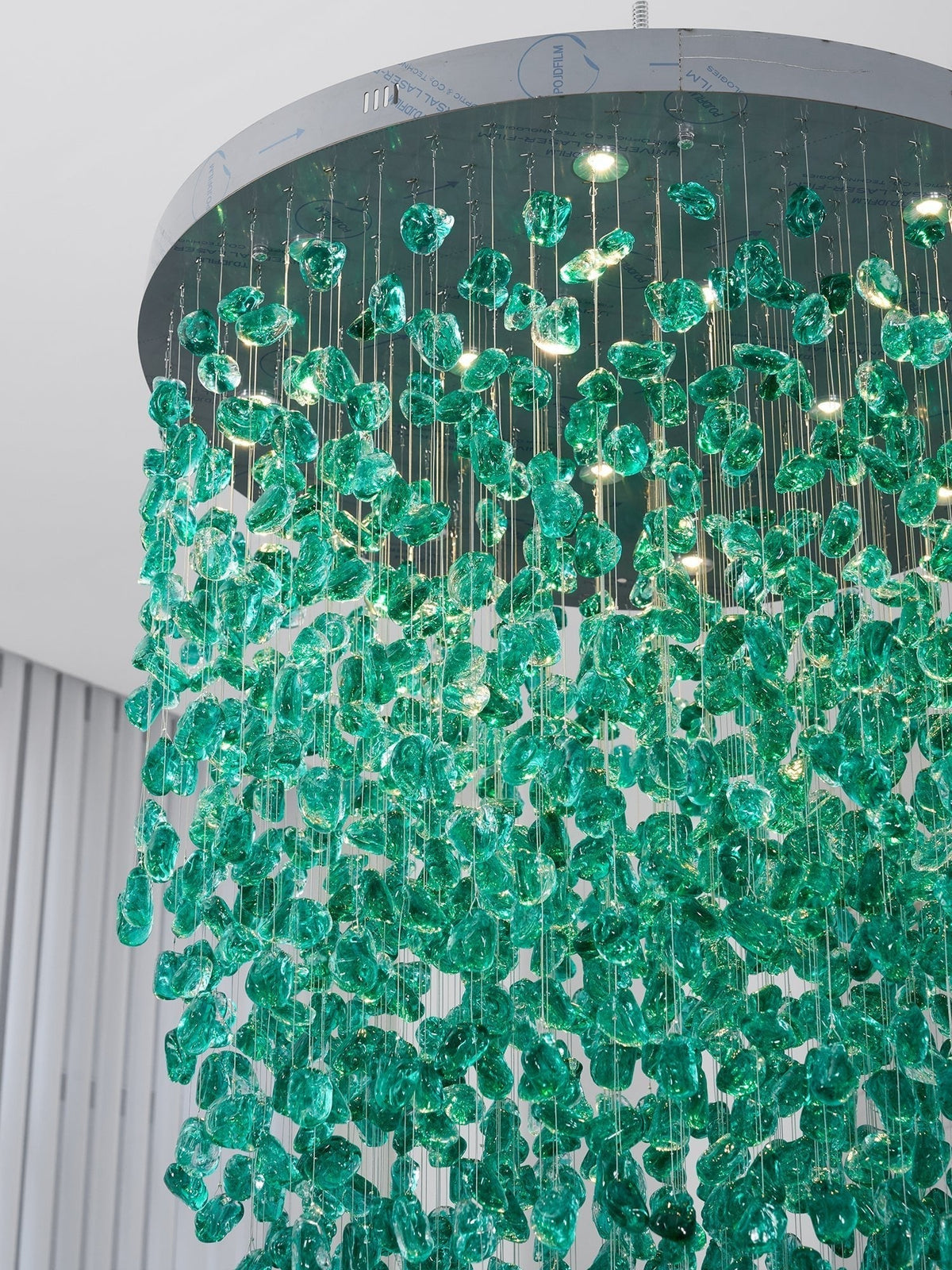 Crystal Stone Crystal Spiral Chandelier