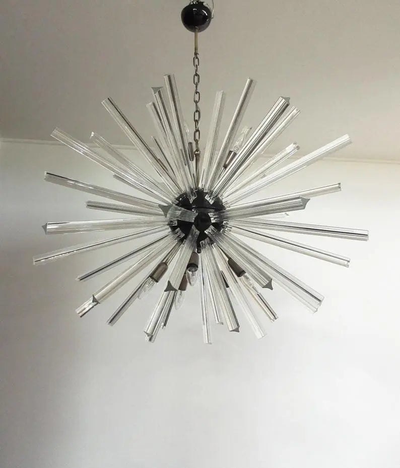Murano Chandelier – Sputnik – 50 prisms – Transparent