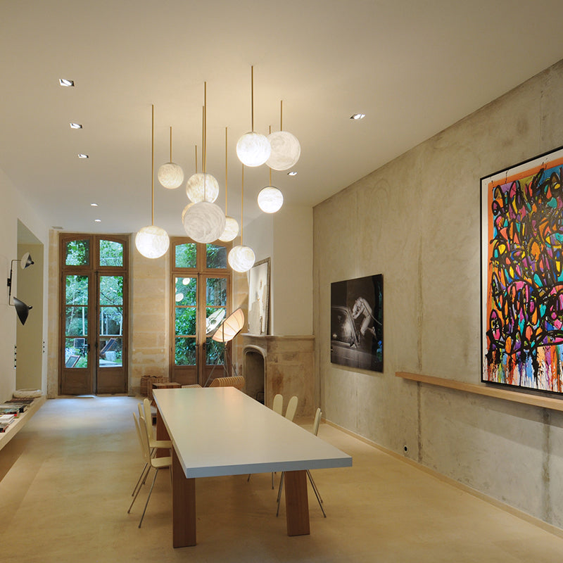 Alabaster Sphere Group Pendant Chandelier,Multi Pendant Light