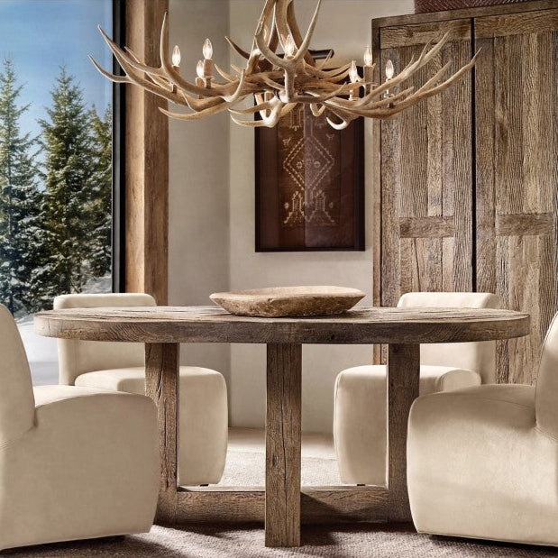 Deer Antler 8-Light Chandelier 36''