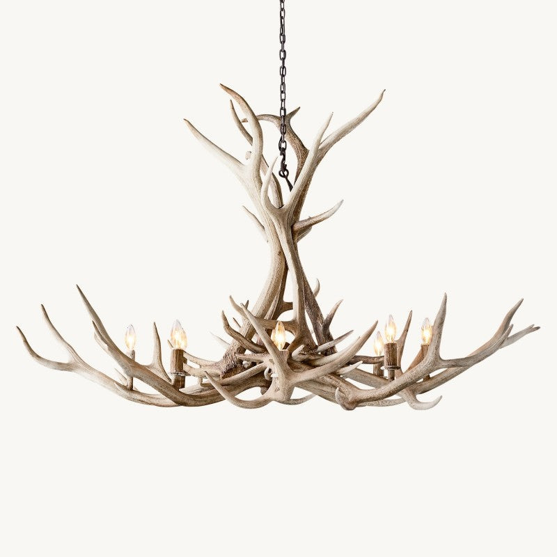 Deer Antler 8-Light Chandelier 60''