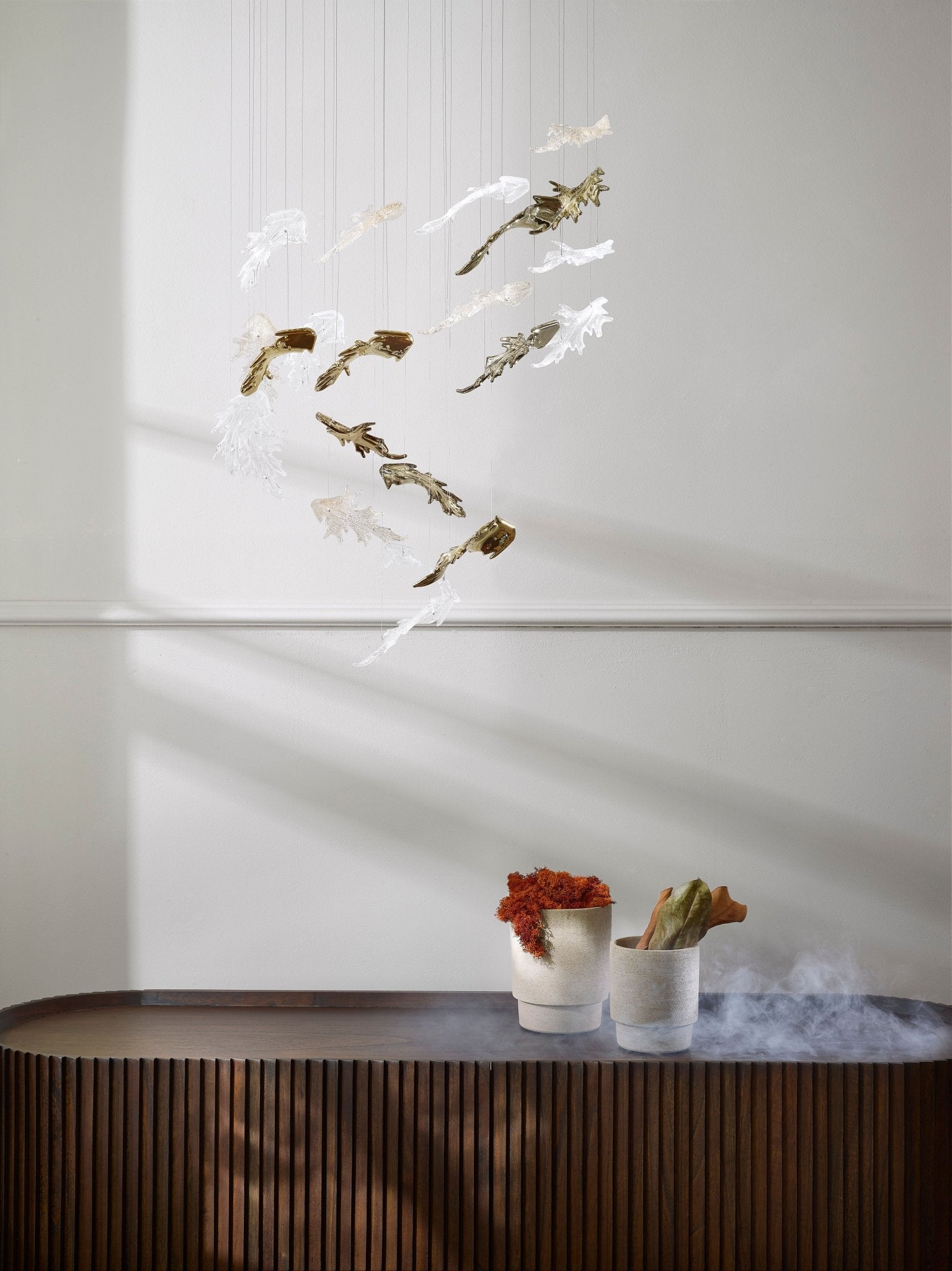 Galaxy Nectar Leaves Meteor Shower Crystal Spiral Chandelier