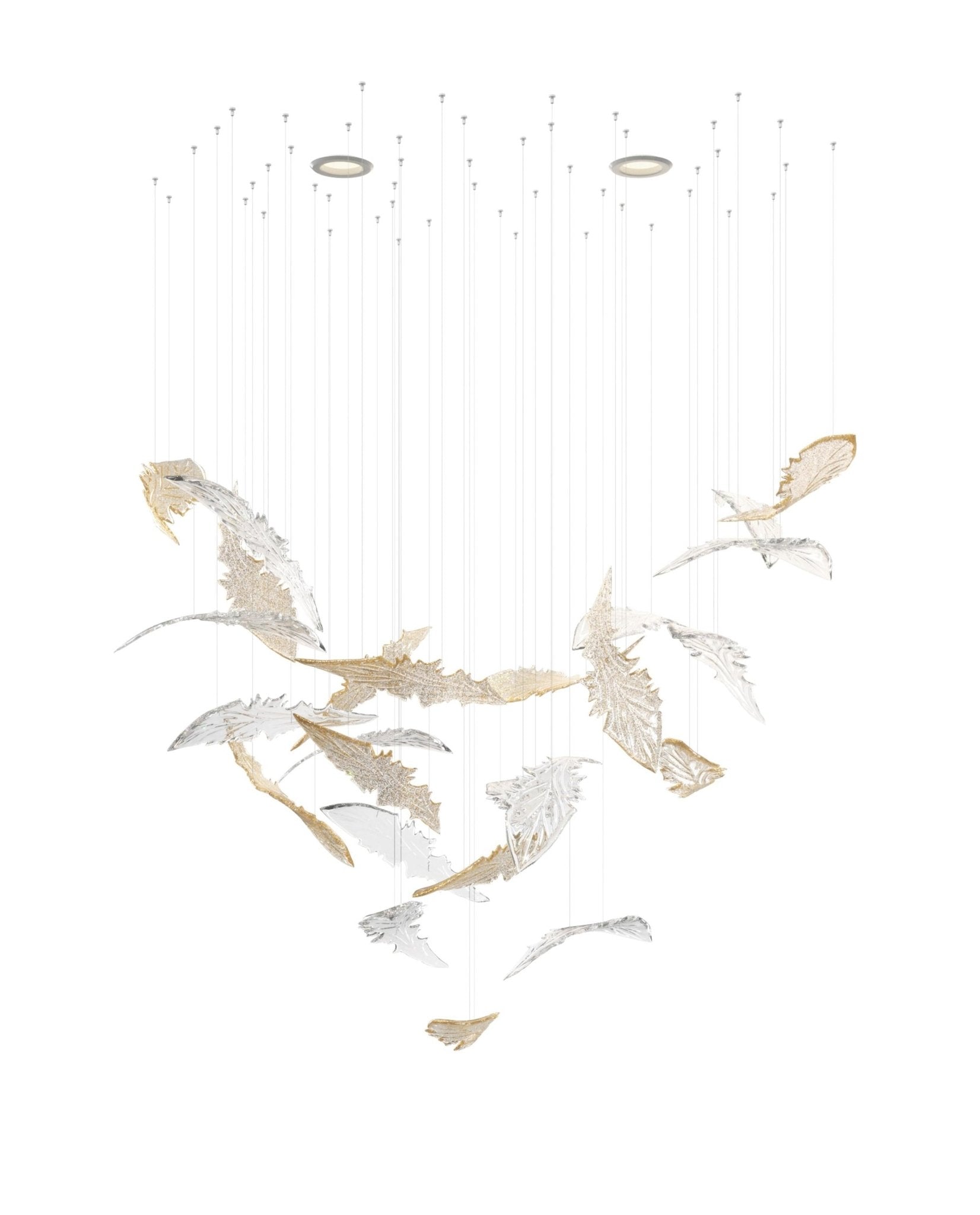 Galaxy Nectar Leaves Meteor Shower Crystal Spiral Chandelier