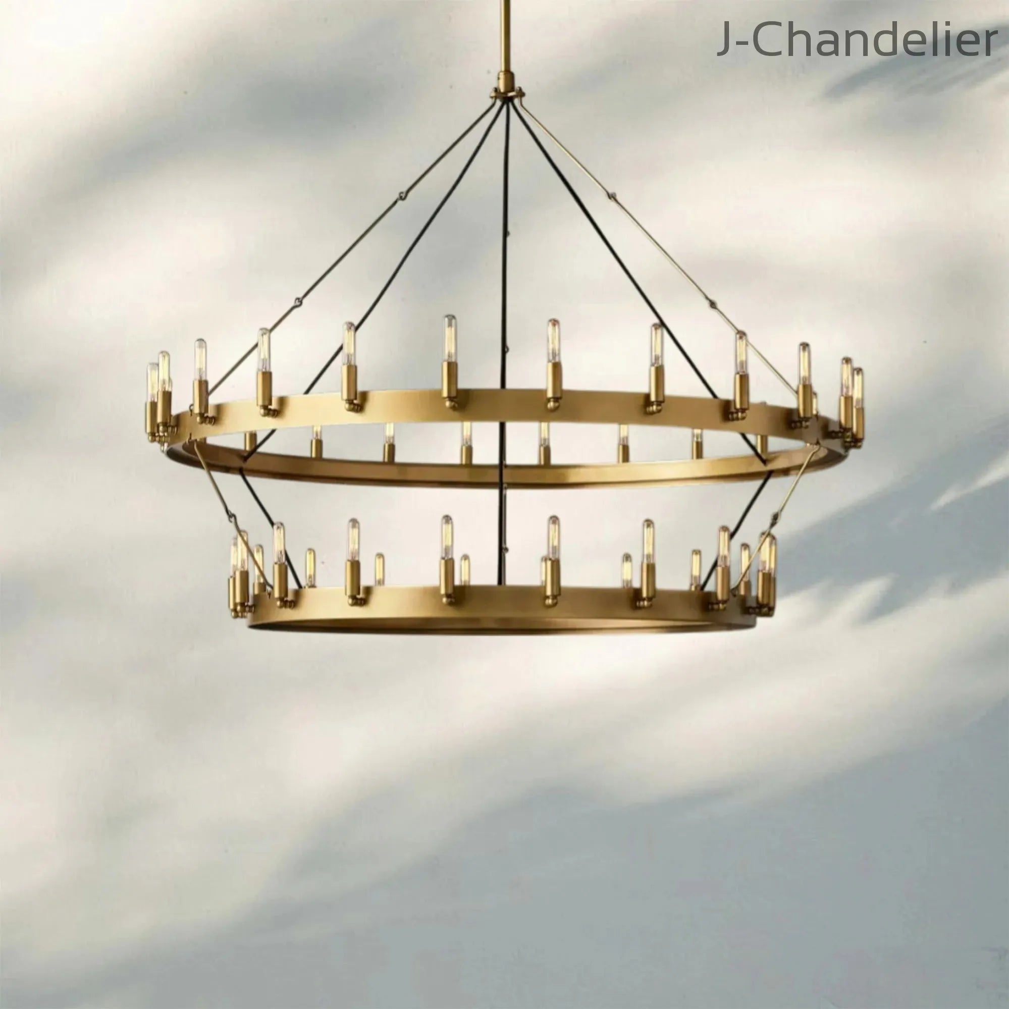 Camina Vintage Filament 2-Tier Chandelier