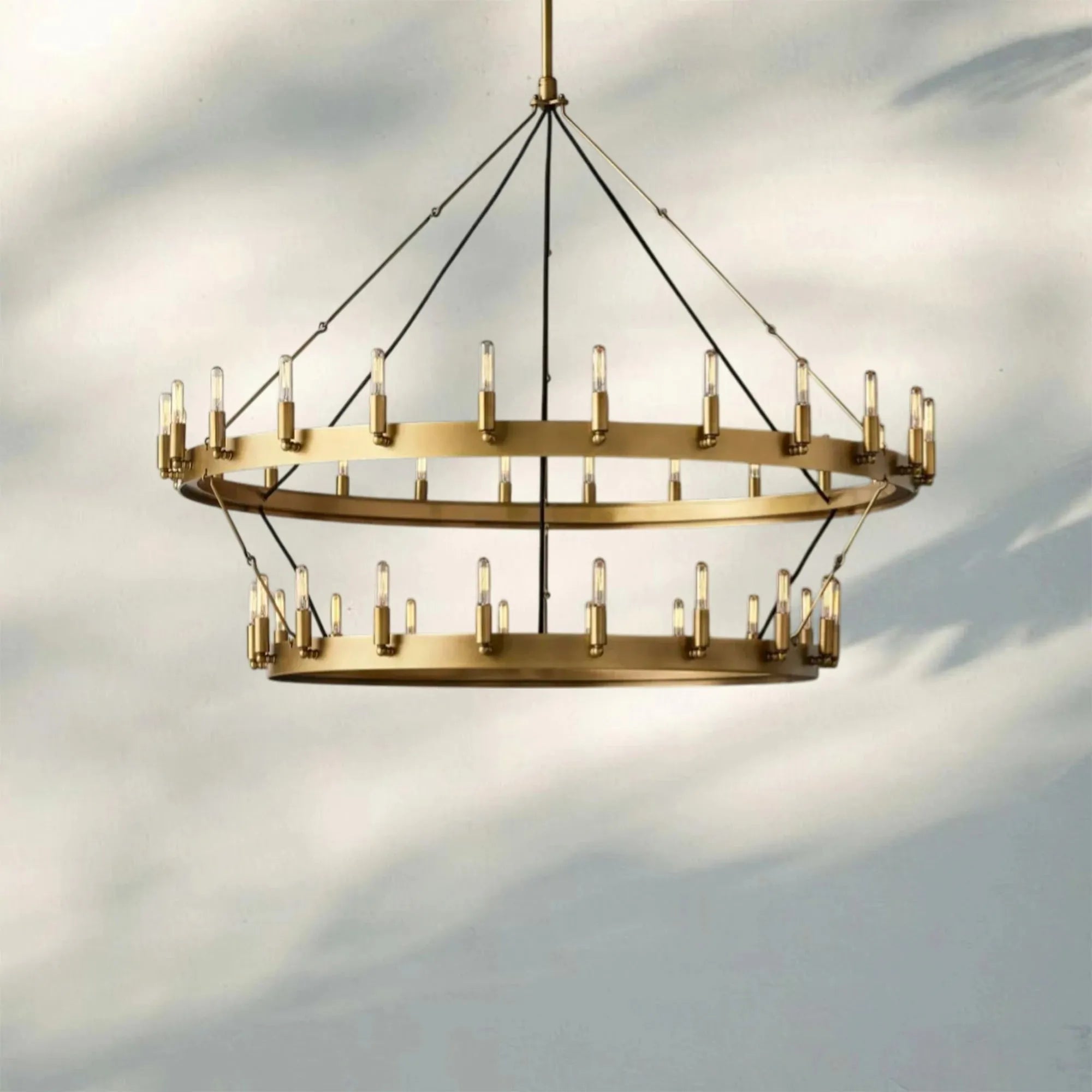 Camina Vintage Filament 2-Tier Chandelier