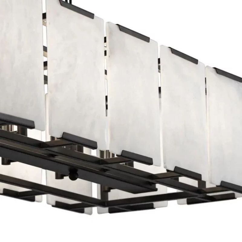 Ole Rectangle Chandelier Alabaster - jchandelier