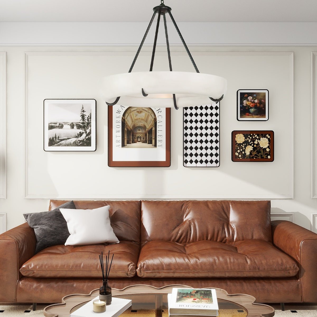 Orion Alabaster Chandelier - Merlin Lamps